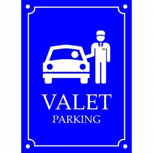 Indicator Attendant car parking sign valet service, Sticker autocolant