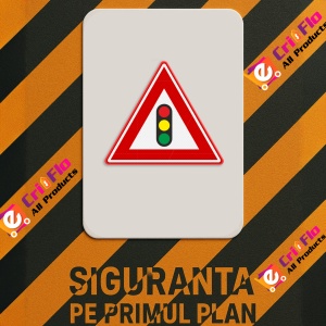 Indicator Avertisment Semafoare, Sticker autocolant - Img 3