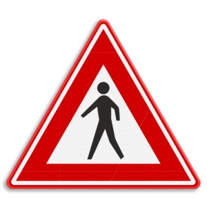 Indicator Avertizare pentru pietoni, Sticker autocolant