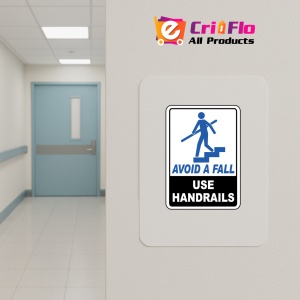 Indicator Avoid A Fall Use Handrails Sign, Sticker autocolant - Img 5