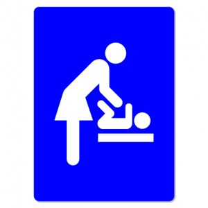 Indicator Baby Change Toilet Sign, Sticker autocolant