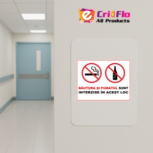 Indicator Bautura si fumatul sunt interzise in acest loc, Sticker autocolant - Img 5