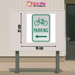 Indicator Bicycle Parking Left Arrow Sign, Sticker autocolant - Img 2