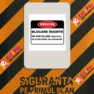 Indicator Blocare inainte de instalare serviciul de intretinere sau reparare, Sticker autocolant - Img 3