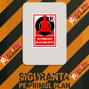 Indicator Blocare roti, Sticker autocolant - Img 3