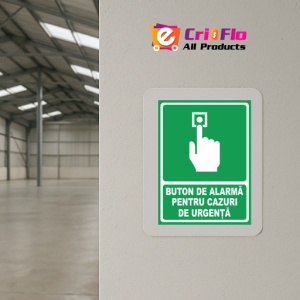 Indicator Buton de alarma pentru cazuri de urgenta, Sticker autocolant - Img 4