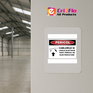 Indicator Cablurile si liniile electrice sunt pericol de electrocutare, Sticker autocolant - Img 4