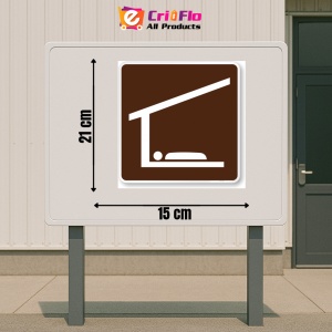 Indicator Camping dormit, Sticker autocolant - Img 2