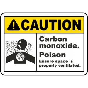 Indicator Carbon Monoxide Poison Sign, Sticker autocolant