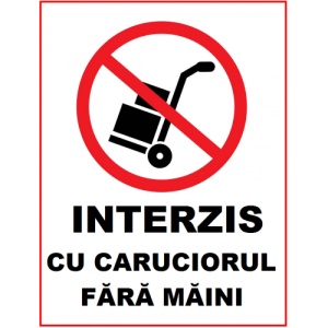 Indicator Carucior fara maini, Sticker autocolant