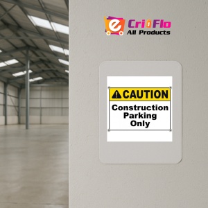 Indicator Caution Construction Parking Only Sign, Sticker autocolant - Img 4