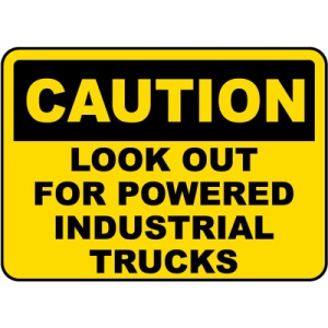 Indicator Caution Look Out For Trucks Sign, Sticker autocolant