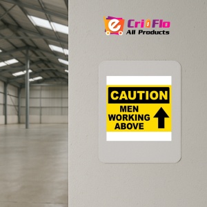 Indicator Caution Men Working Above Sign, Sticker autocolant - Img 3