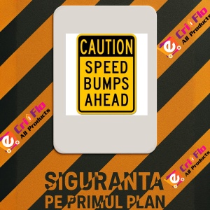 Indicator Caution Speed Bumps Ahead Sign, Sticker autocolant - Img 3