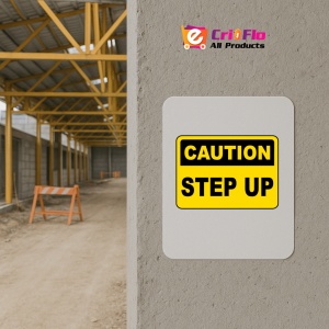 Indicator Caution Step Up Sign, Sticker autocolant - Img 5
