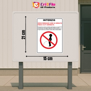 Indicator Cine va urina in public va fi amendata, Sticker autocolant - Img 2