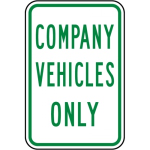 Indicator Company Vehicles Only Sign, Sticker autocolant - Img 1