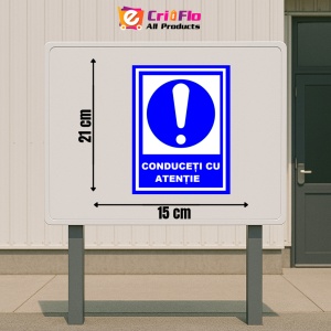 Indicator Conduceti cu atentie, Sticker autocolant - Img 2