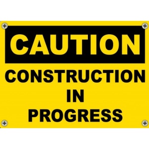 Indicator Construction In Progress Sign, Sticker autocolant