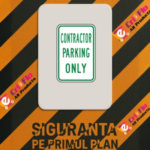 Indicator Contractor Parking Only Sign, Sticker autocolant - Img 3