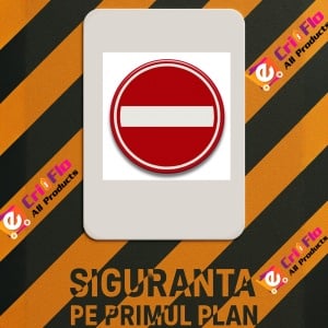 Indicator cu circulatia accesul interzis, Sticker autocolant - Img 2