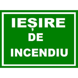 Indicator Cu iesire de incendiu, Sticker autocolant