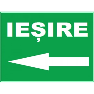 Indicator Cu iesire prin stanga, Sticker autocolant