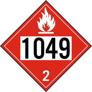 Indicator Cu nr 1048 pentru gaz inflamabil clasa 2, Sticker autocolant