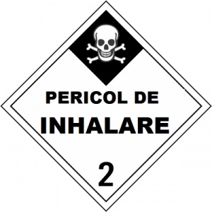 Indicator Cu pericol de inhalare clasa 2 adr, Sticker autocolant - Img 1