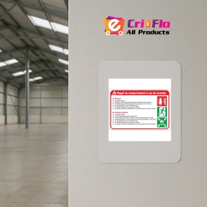 Indicator Cu reguli de comportament in caz de incendiu, Sticker autocolant - Img 4