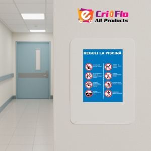 Indicator Cu reguli la piscina, Sticker autocolant - Img 4