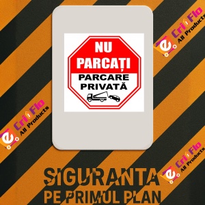 Indicator Cu stop proprietate privata, Sticker autocolant - Img 3
