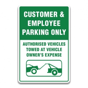 Indicator CUSTOMER EMPLOYEE PARKING ONLY SIGN, Sticker autocolant