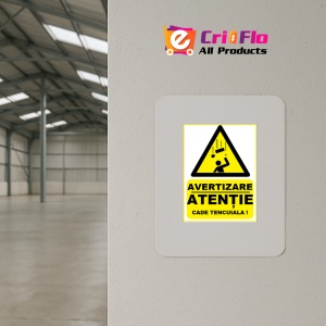 Indicator De avertizare atentie cade tencuiala, Sticker autocolant - Img 3