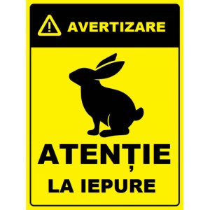 Indicator De avertizare atentie la iepure, Sticker autocolant