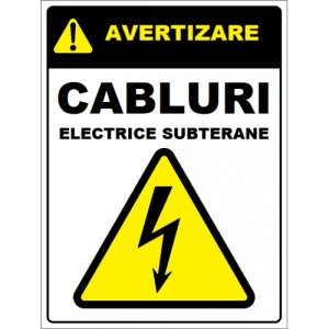 Indicator De avertizare pentru cabluri electrice subterane, Sticker autocolant