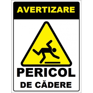 Indicator De avertizare pericol de cadere, Sticker autocolant