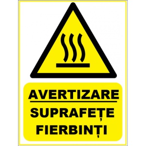 Indicator de avertizare suprafete fierbinti, Sticker autocolant