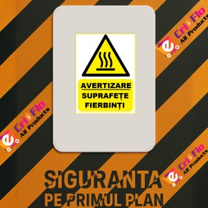 Indicator de avertizare suprafete fierbinti, Sticker autocolant - Img 2