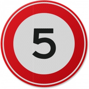 Indicator de circulatie 10 km, Sticker autocolant