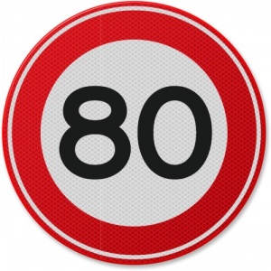Indicator de circulatie 70 km, Sticker autocolant