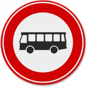 Indicator de circulatie inchis pentru autobuz, Sticker autocolant