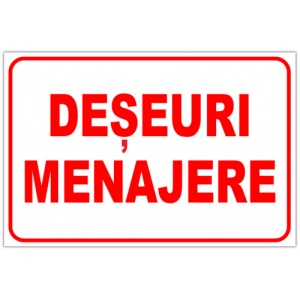 Indicator De informare deseuri menajere, Sticker autocolant