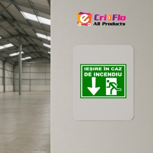 Indicator De salvare pentru iesire in caz de incendiu, Sticker autocolant - Img 3