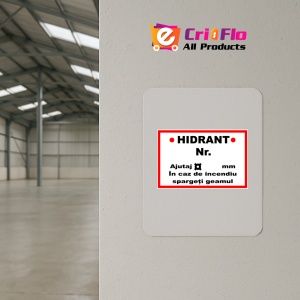 Indicator De semnalizare hidrant cu numar, Sticker autocolant - Img 3
