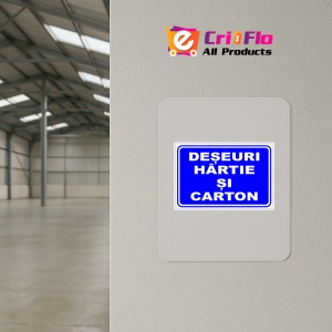 Indicator Deseuri hartie si carton, Sticker autocolant - Img 3