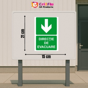 Indicator Directie de evacuare 2, Sticker autocolant - Img 2