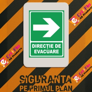 Indicator Directie de evacuare dreapta, Sticker autocolant - Img 3