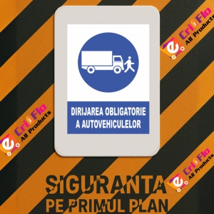 Indicator Dirijarea obligatorie a autovehiculelor, Sticker autocolant - Img 3