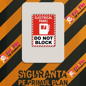 Indicator Electrical Panel Do Not Block, Sticker autocolant - Img 2